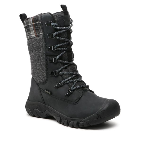 Keen Čizme za snijeg Keen Greta Tall Boot Wp 1026598 Black/Black Plaid