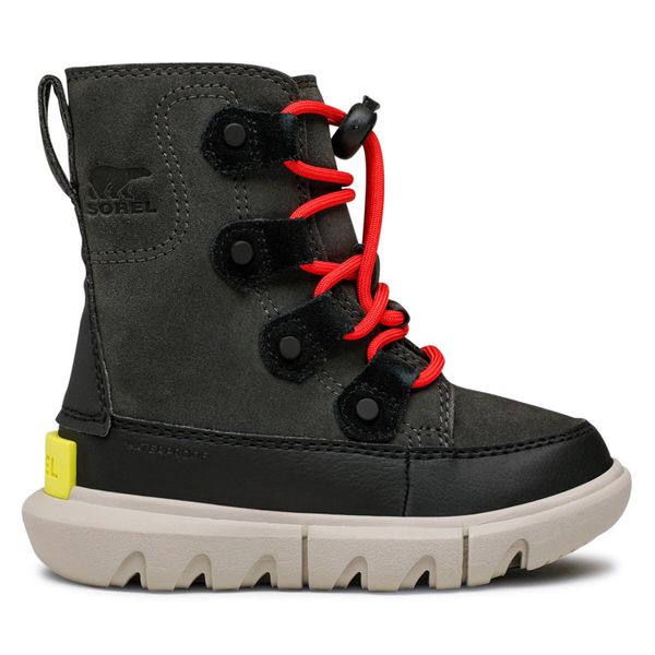 Sorel Čizme za snijeg Sorel Childrens Explorer Lace Wp NC4897-093 Jet/Black
