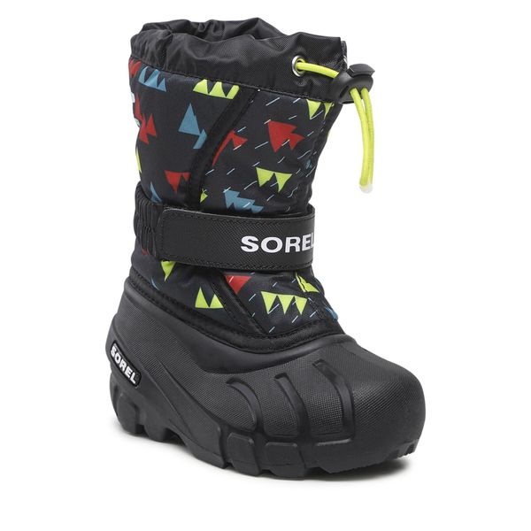 Sorel Čizme za snijeg Sorel Childrens Flurry Print NC3504 Crna