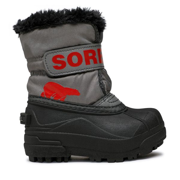 Sorel Čizme za snijeg Sorel Childrens Snow Commander NC1960-052 Quarry/Cherrybomb