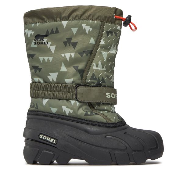 Sorel Čizme za snijeg Sorel Youth Flurry™ Print NY3504-397 Stone Green/Black