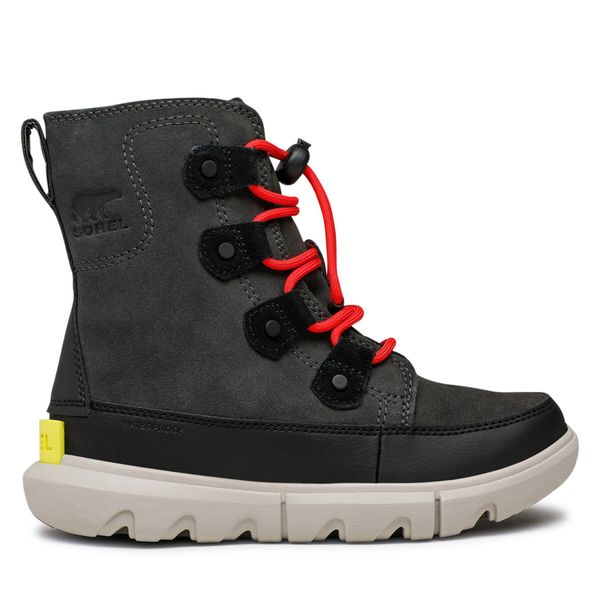 Sorel Čizme za snijeg Sorel Youth Sorel Explorer Lace Wp NY4897-093 Jet/Black