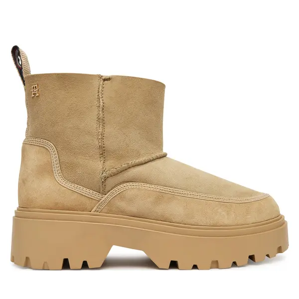 Tommy Hilfiger Čizme za snijeg Tommy Hilfiger Real Shearling Pullon FW0FW08997 Bež