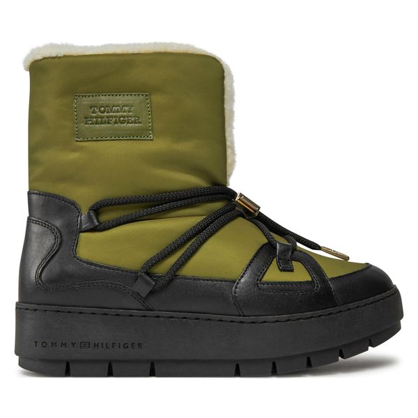 Tommy Hilfiger Čizme za snijeg Tommy Hilfiger Tommy Essential Snowboot FW0FW07504 Putting Green MS2