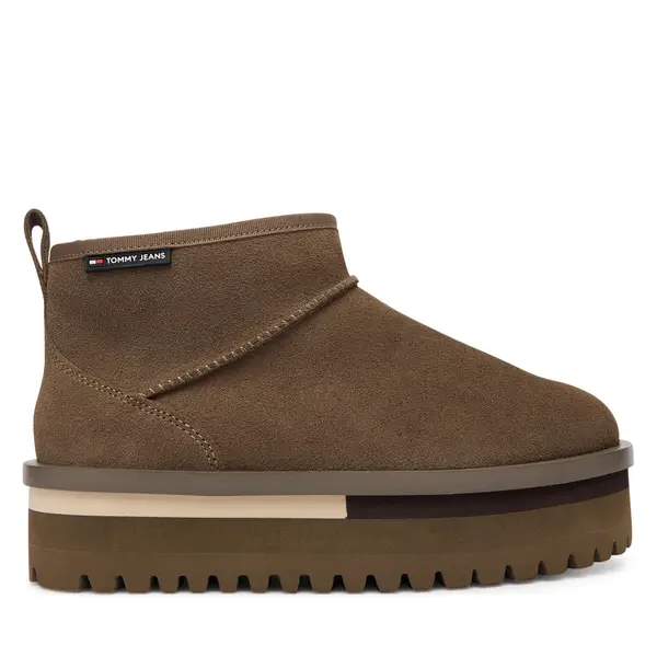 Tommy Jeans Čizme za snijeg Tommy Jeans Tjw Flatform Snow Boot Suede EN0EN02841 Smeđa