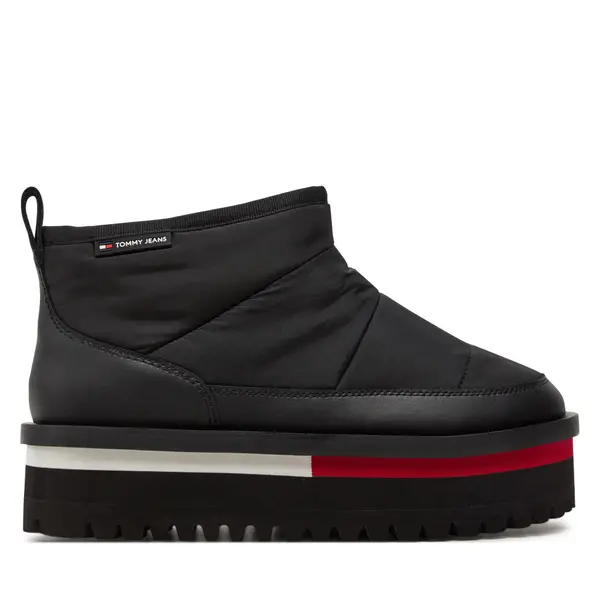 Tommy Jeans Čizme za snijeg Tommy Jeans Tjw Nylon Flatform Boot Wl EN0EN02689 Crna