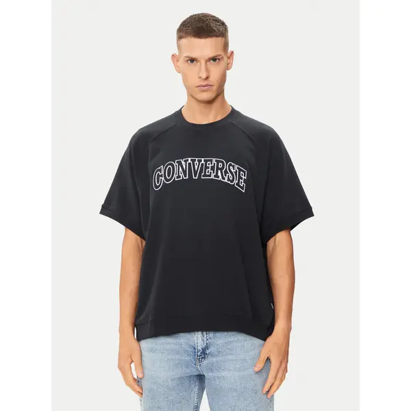 Converse Converse T-shirt M Retro Chuck Ss Crew 10026428-A01 Crna Regular Fit