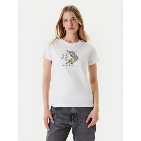 Converse Converse T-shirt Nature Star Chevron 10027752-A02 Bijela Regular Fit