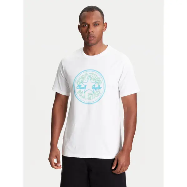 Converse Converse T-shirt Neon Sign All Star Patch 10027722-A02 Bijela Regular Fit