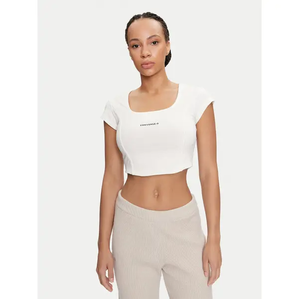 Converse Converse Top W Wordmark Corset Top 10026506-A02 Écru Slim Fit