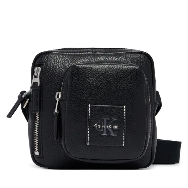 Calvin Klein Crossover torbica Calvin Klein Bold Pebble Square Crossbody LV04D3450G Crna