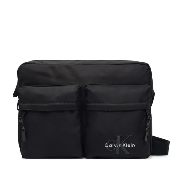 Calvin Klein Crossover torbica Calvin Klein Bolt Laptop Flight Bag LV04D3459G Crna
