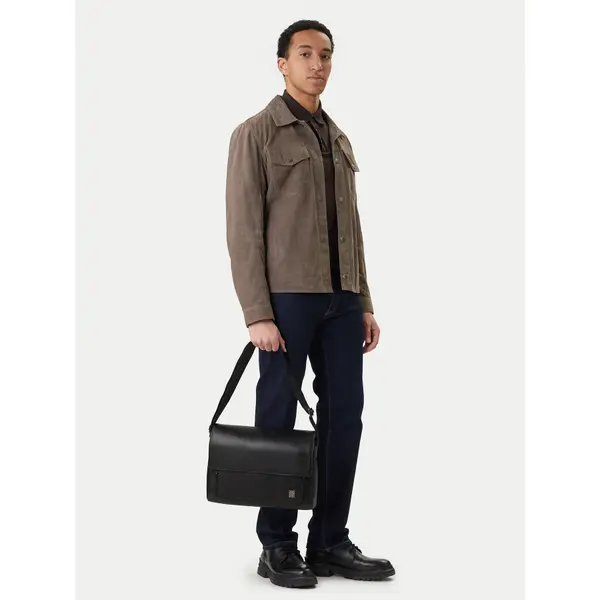 Calvin Klein Crossover torbica Calvin Klein Emblem Hw Flap Messenger LV04D3299G Crna