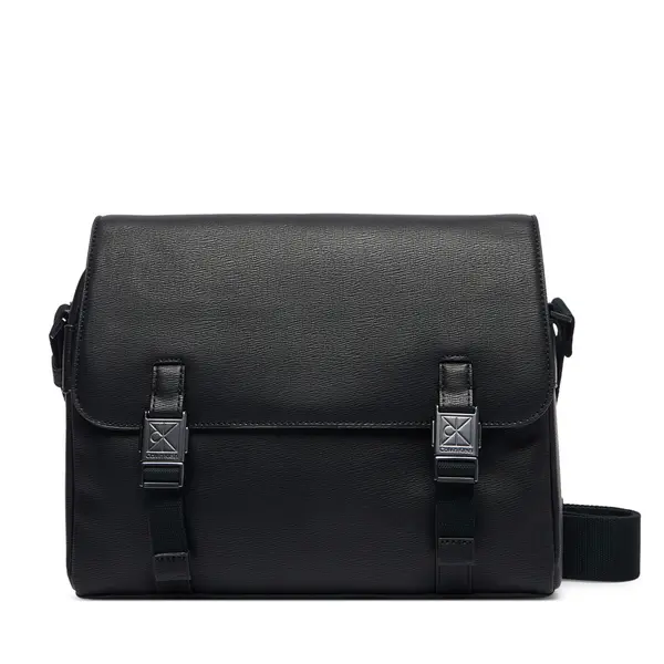 Calvin Klein Crossover torbica Calvin Klein Emblem Hw Flap Messenger LV04D3508G Crna