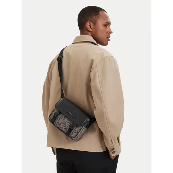Calvin Klein Crossover torbica Calvin Klein Mixed Emblem Aop LV04D3451G Bež