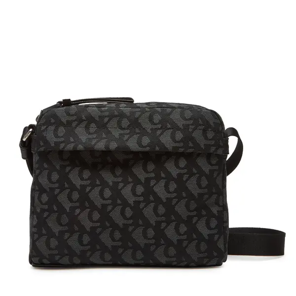 Calvin Klein Crossover torbica Calvin Klein Slouched Monogram Mini Zip Fligh LV04G3175G Crna