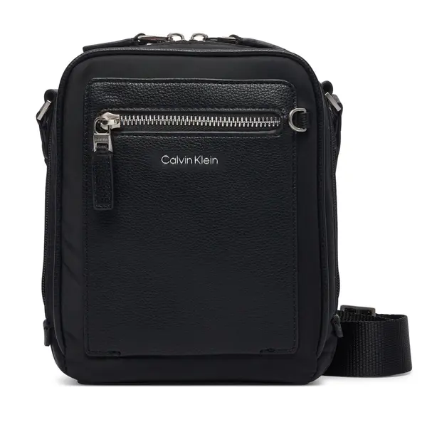 Calvin Klein Crossover torbica Calvin Klein Ssnl Raised Logo Reporter LV04D3500G Crna