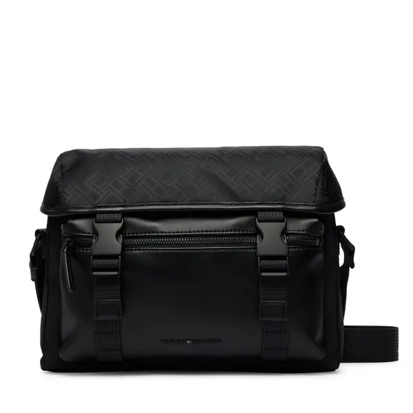 Tommy Hilfiger Crossover torbica Tommy Hilfiger Th Nylon Jacquard Satchel AM0AM14404 Crna