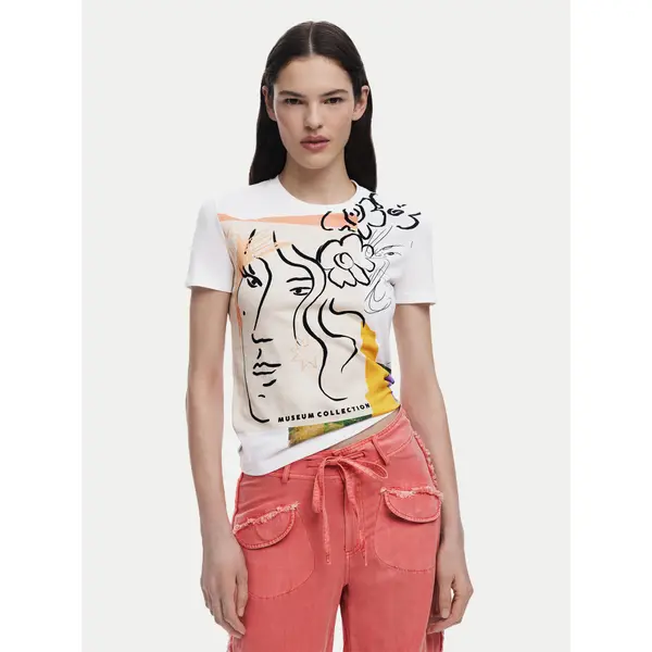 Desigual Desigual T-shirt Collection 25SWTKAC Bijela Regular Fit