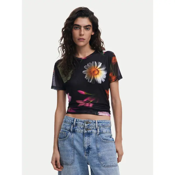 Desigual Desigual T-shirt Des Moines 25SWTK88 Crna Regular Fit