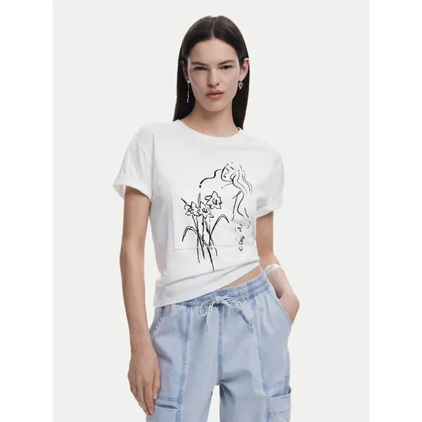 Desigual Desigual T-shirt Paraguay 25SWTKAB Bijela Regular Fit