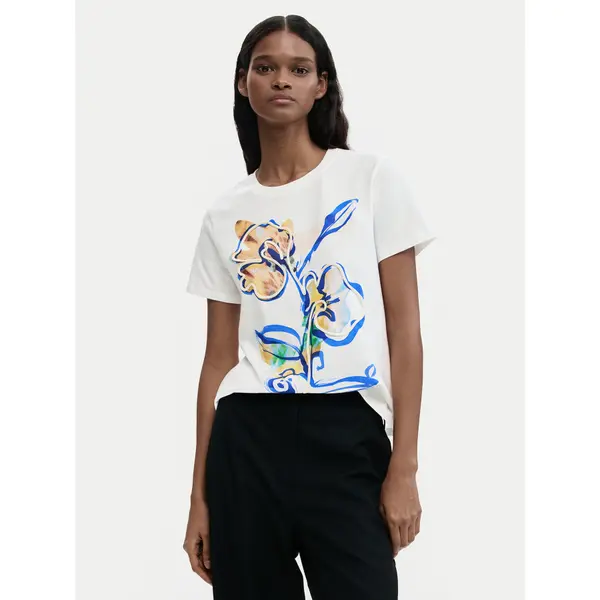 Desigual Desigual T-shirt Zurich 26SWTK38 Bijela Regular Fit