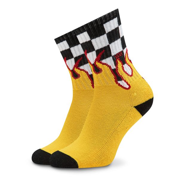 Vans Dječje visoke čarape Vans Flame Checkin Crew VN000613Y281 Black/White