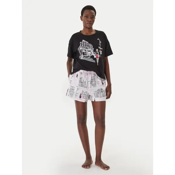 DKNY DKNY Pidžama YI50108 Crna Regular Fit