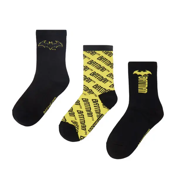 Batman Duge čarape Batman CEO-ACCCS-AW26-221WBBAT(3-PACK) Crna