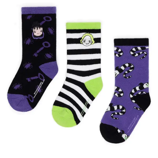 BEETLEJUICE Duge čarape BEETLEJUICE ACCCS-AW24-324WBBJ Šarena