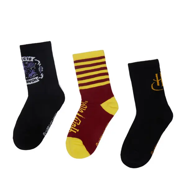 Harry Potter Duge čarape Harry Potter CEO-ACCCS-AW26-308WBHP(3-PACK) Crna
