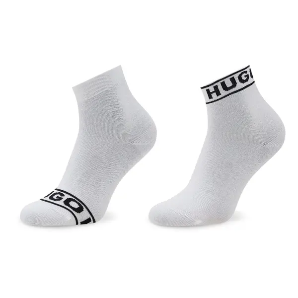 HUGO Duge čarape HUGO Logo 50469291 Bijela