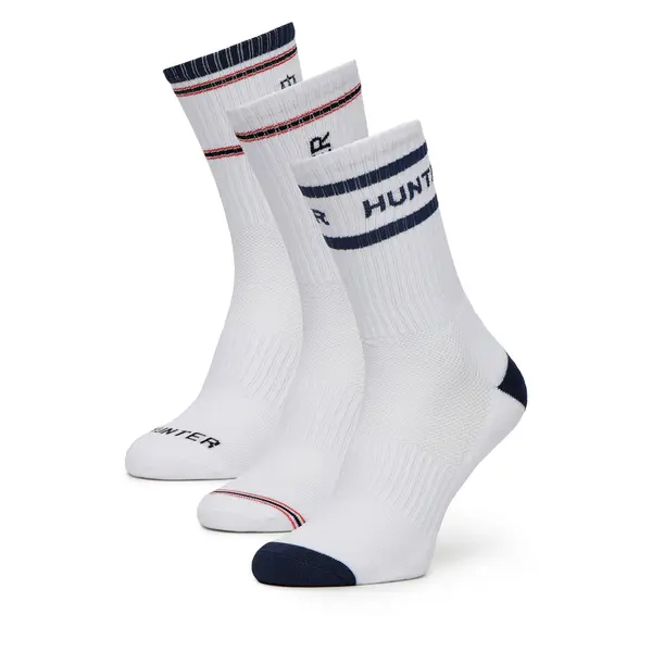 Hunter Duge čarape Hunter AS_HUNTER_02W_SS25 (3-PACK) Bijela