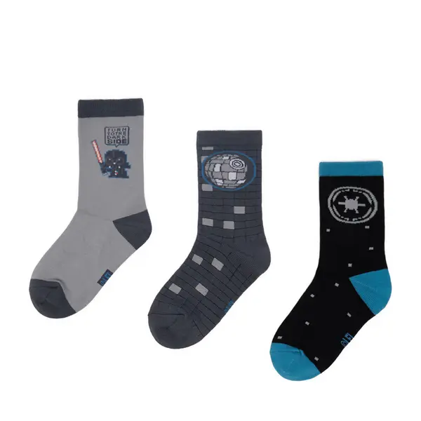 Star Wars Duge čarape Star Wars CEO-ACCCS-AW26-227SW(3-PACK) Siva