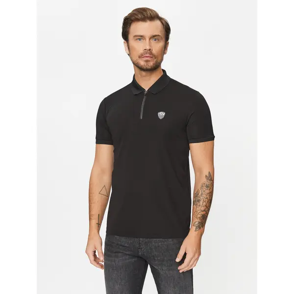 EA7 Emporio Armani EA7 Emporio Armani Polo 8NPF13 PJRGZ 1200 Crna Regular Fit