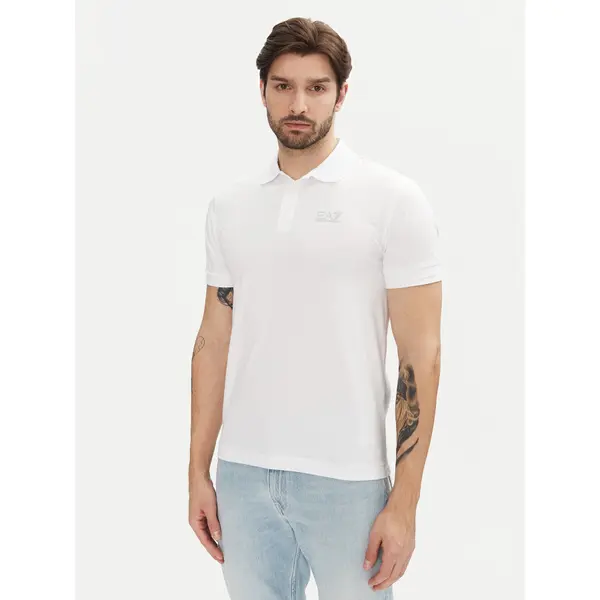 EA7 Emporio Armani EA7 Emporio Armani Polo 8NPF14 PJVQZ 0100 Bijela Regular Fit