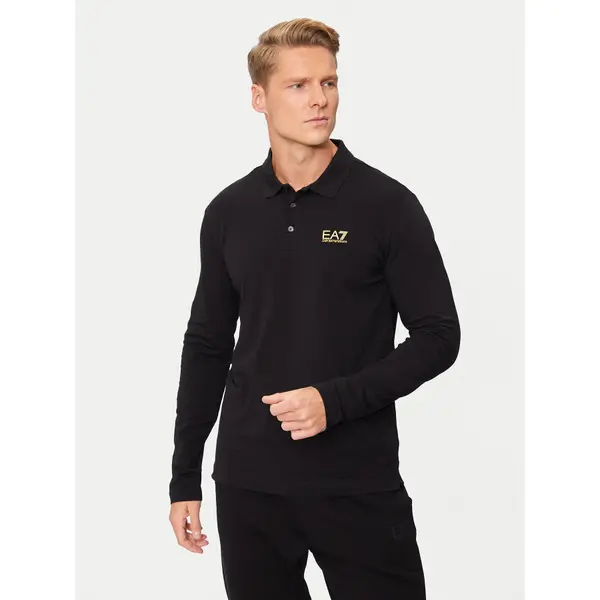 EA7 Emporio Armani EA7 Emporio Armani Polo 8NPF15 PJVQZ 0208 Crna Regular Fit