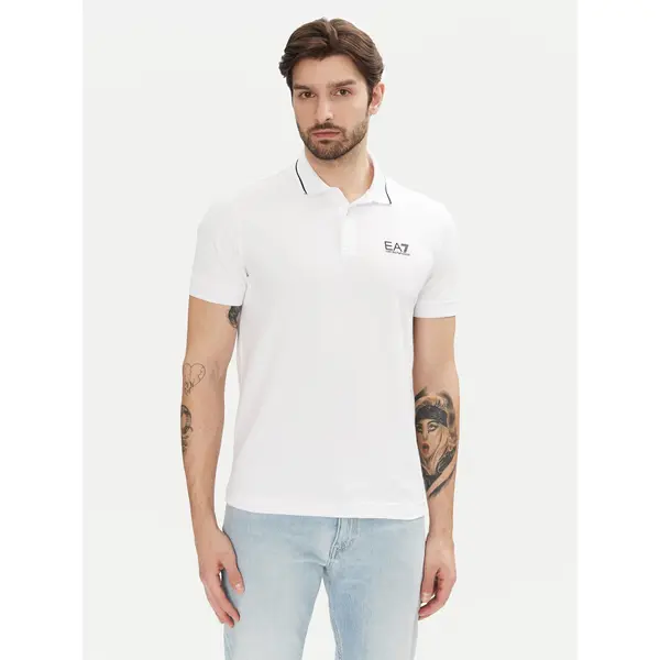 EA7 Emporio Armani EA7 Emporio Armani Polo 8NPF16 PJVUZ 1100 Bijela Slim Fit