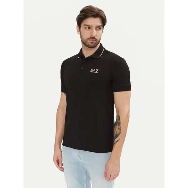 EA7 Emporio Armani EA7 Emporio Armani Polo 8NPF16 PJVUZ 1200 Crna Slim Fit