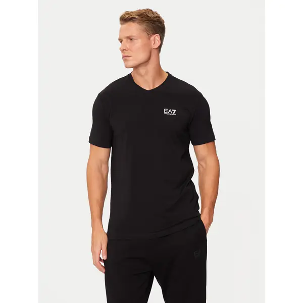 EA7 Emporio Armani EA7 Emporio Armani T-shirt 8NPT27 PJVQZ 1200 Crna Regular Fit