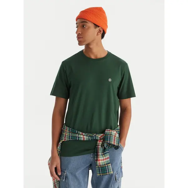 Element Element T-shirt Icon Embroidery ELYKT00168 Tamno zelena Regular Fit