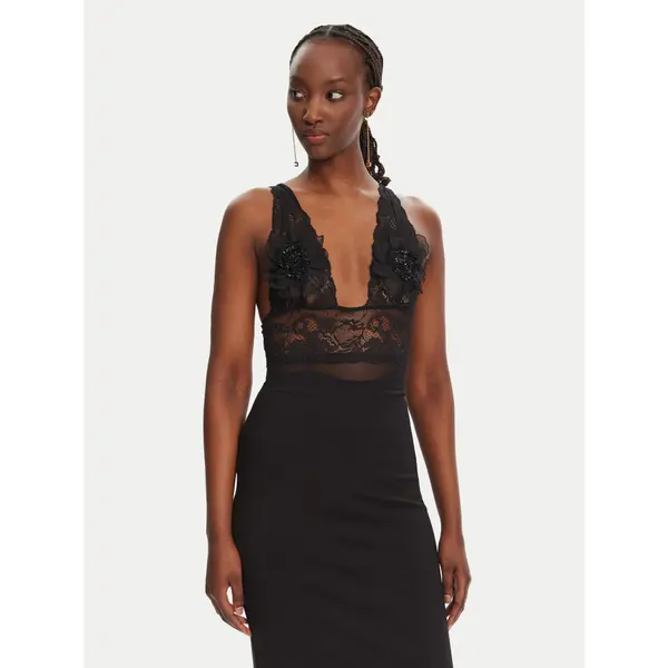 Elisabetta Franchi Elisabetta Franchi Bodi BO03452E2 110 Crna Regular Fit