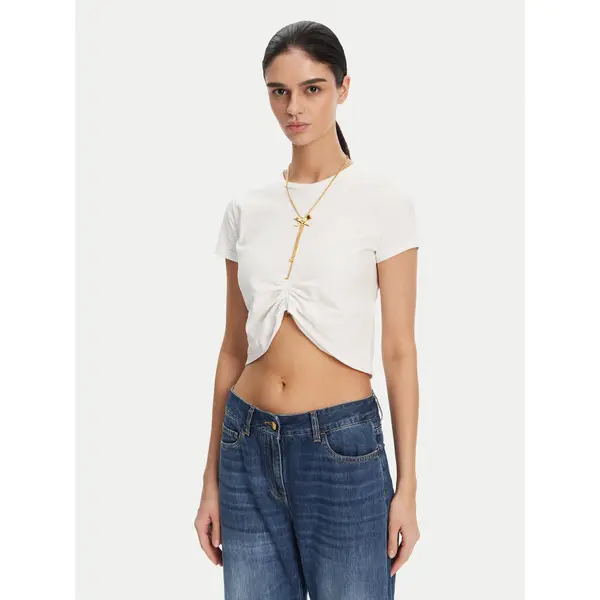 Elisabetta Franchi Elisabetta Franchi T-shirt MA-006-51E2 Bijela Regular Fit