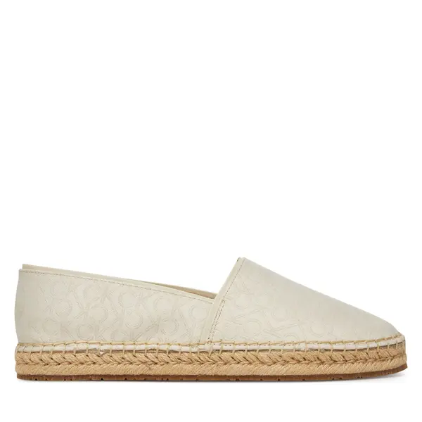 Calvin Klein Espadrile Calvin Klein Flat Espadrille - Jacq HW0HW02467 Écru