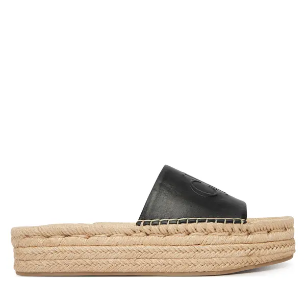 Calvin Klein Espadrile Calvin Klein Flatf Espa Mule Lth Mg HW0HW03027 Crna