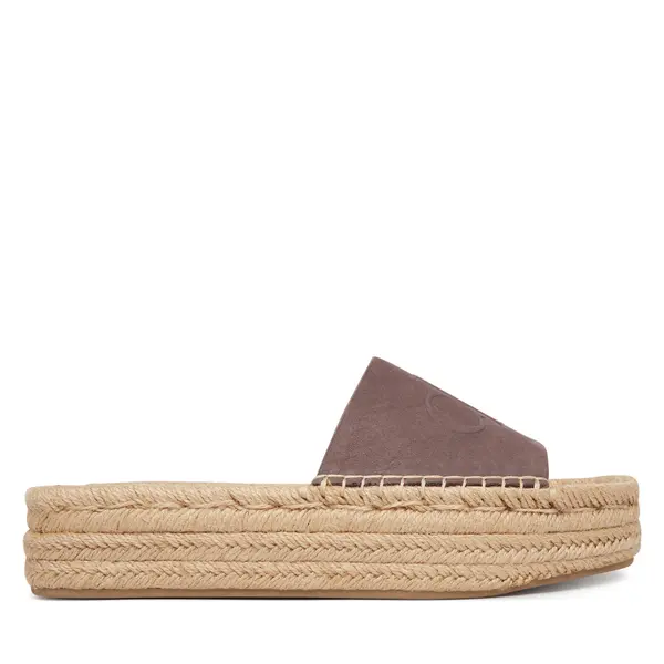 Calvin Klein Espadrile Calvin Klein Flatf Espa Mule Nub Mg HW0HW02890 Smeđa