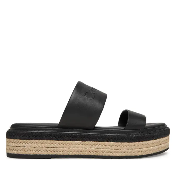 Calvin Klein Espadrile Calvin Klein Flatform Wedge Slide - He HW0HW02374 Crna