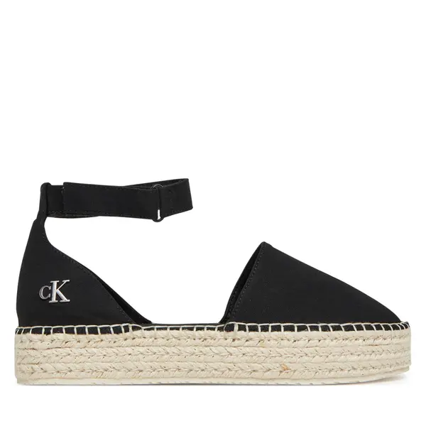 Calvin Klein Jeans Espadrile Calvin Klein Jeans Flatform Espadrille Sling Mg YW0YW01735 Crna