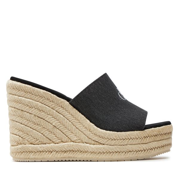 Calvin Klein Jeans Espadrile Calvin Klein Jeans Slide Wedge Rope Sandal Ml Btw YW0YW01356 Black Salt And Pepper BEH