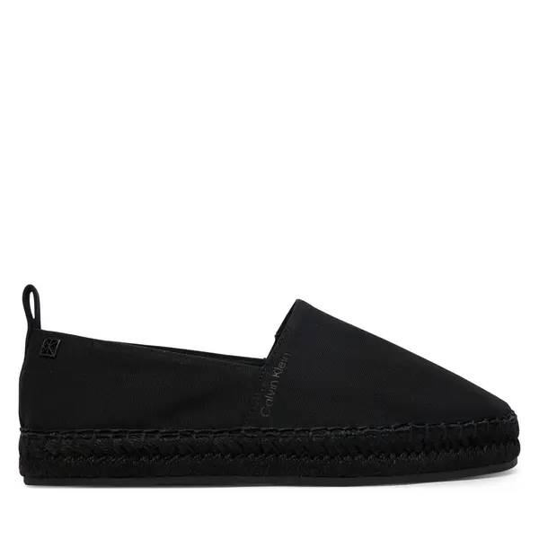 Calvin Klein Espadrile Calvin Klein Oblique Espadrille Canvas HW0HW02931 Crna